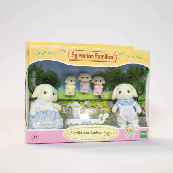 Família Dos Coelhos Floral Sylvanian Families Colorido.