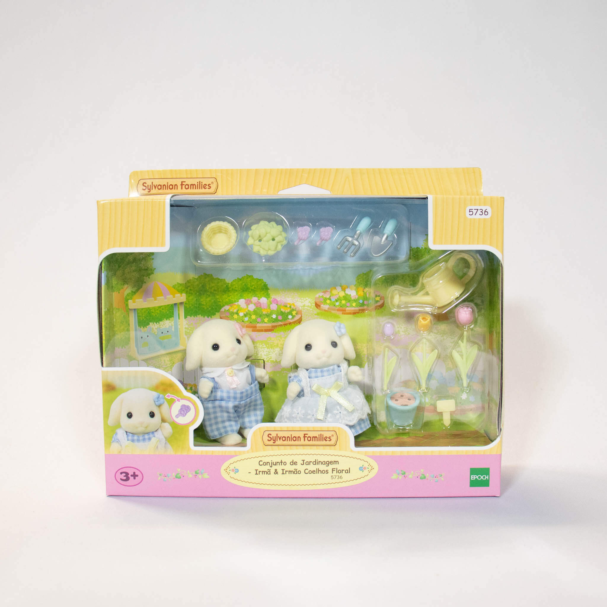 Sylvanian Families Conjunto Jardinagem Irmãos Coelhos Floral