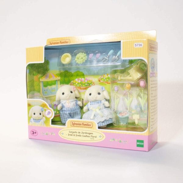 Sylvanian Families Conjunto Jardinagem Irmãos-Coelhos Floral