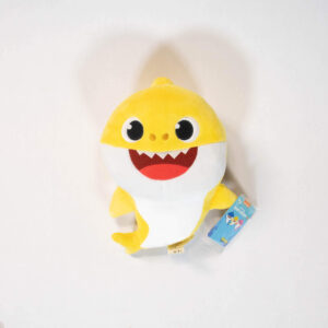 Kit 3 Pelucia Baby Shark Musical Tubarão Amarelo