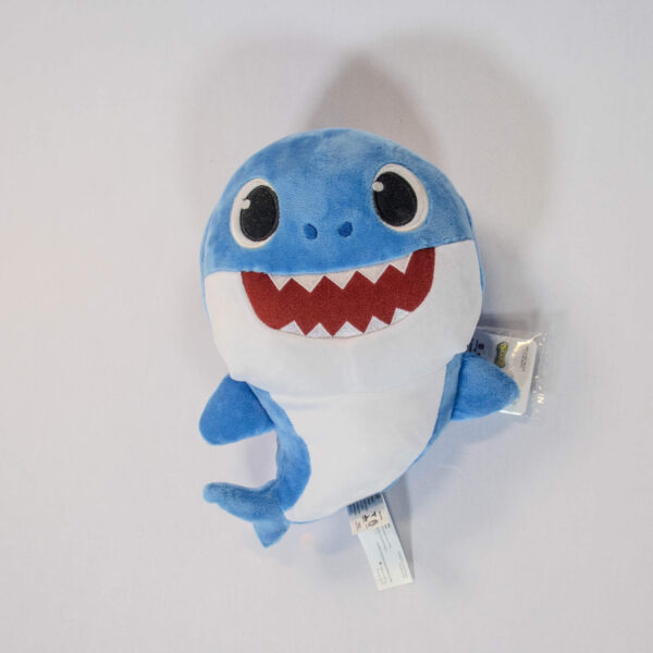 Kit 3 Pelucia Baby Shark Musical Tubarão Azul