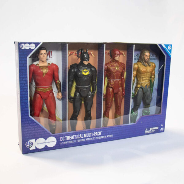 Boneco Batman Flash Aquaman Shazam Multi-pack Theatrical Dc.