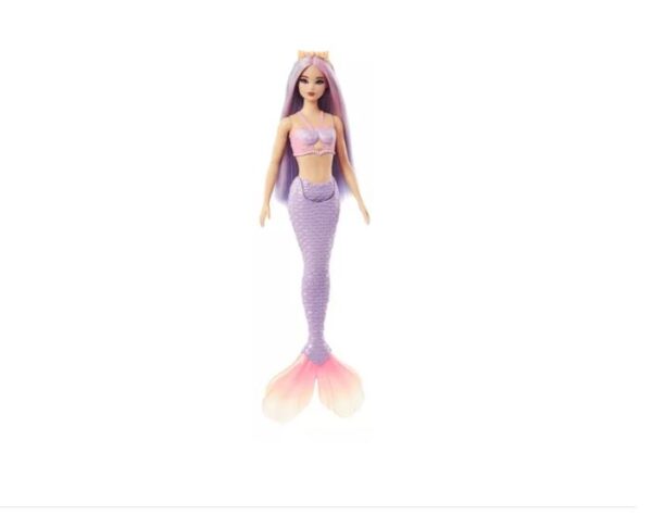 Boneca Barbie Sereia Cauda Lilás Cabelo Lilás-Mattel